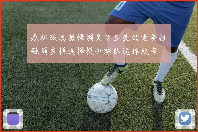 森林狼总裁强调灵活应变的重要性强调多样选择提升球队运作效率